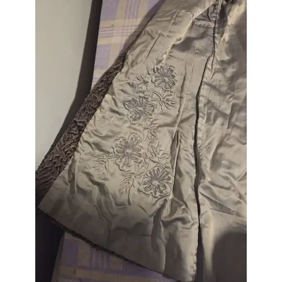 Vintage 40s 50s Rikes Dayton Persian Lamb Fur Mink Fur Collar Coat Penny Lane - Picture 9 of 16